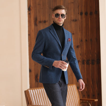 Blue Casual Men's Blazer