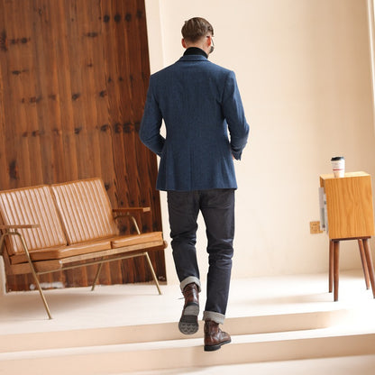 Blue Casual Men's Blazer