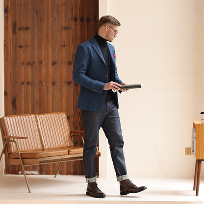 Blue Casual Men's Blazer