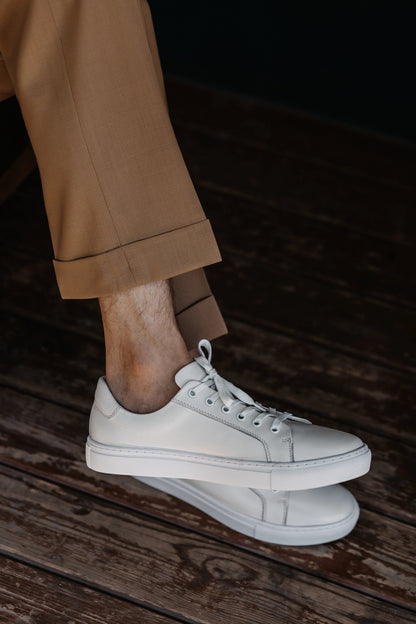 Timeless White Canvas Sneakers at Brucefashion